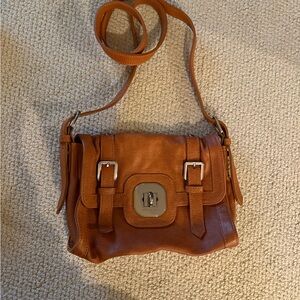 Longchamp Tan Leather Crossbody Bag